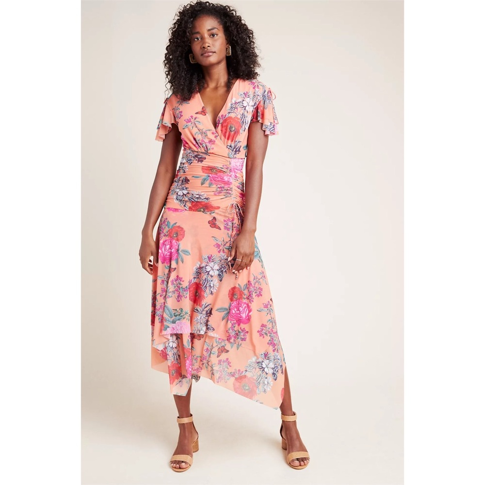 Anthropologie Simone Floral Midi Dress